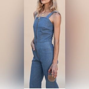 Free People, Lykke Wullf denim jumpsuit